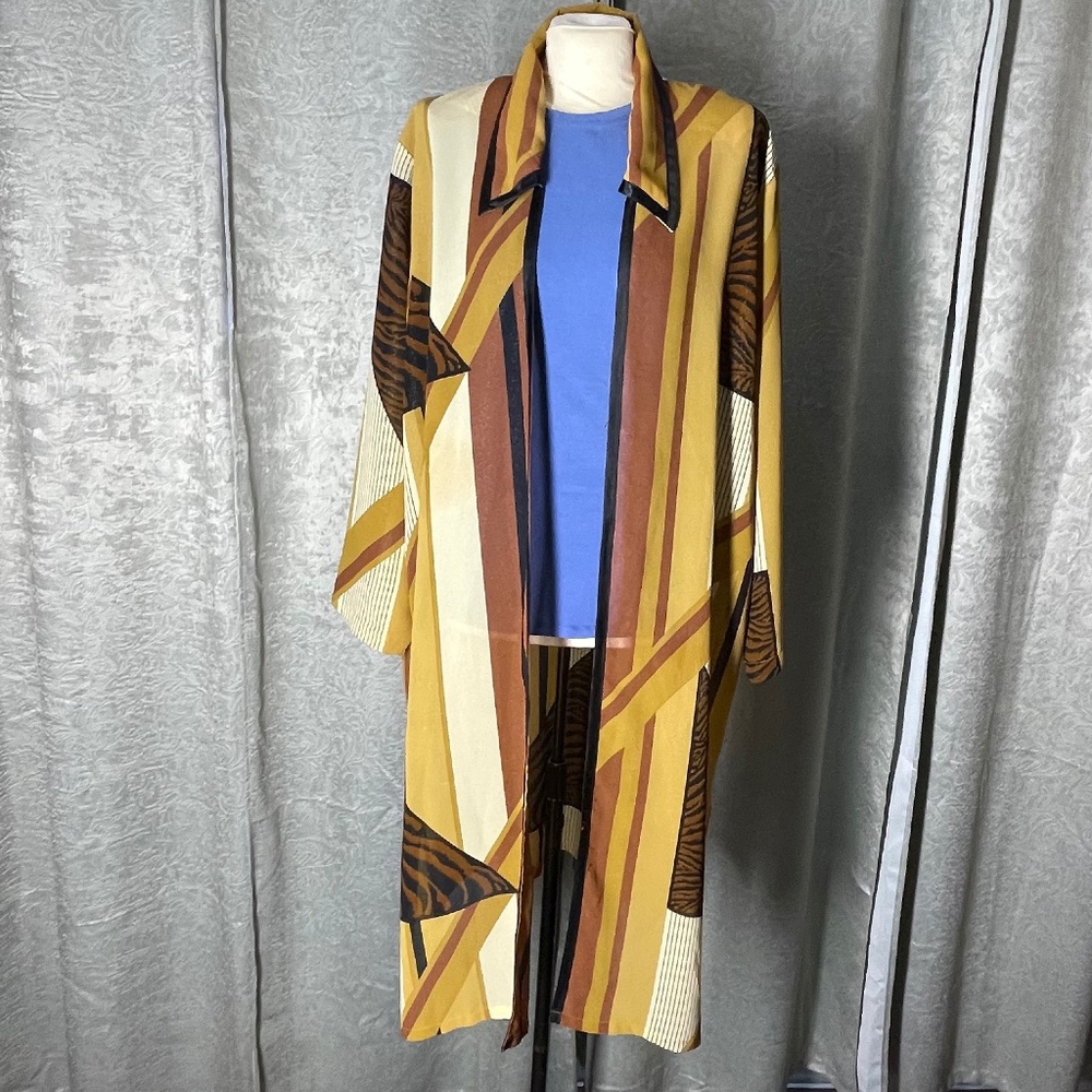 Women’s 1X Tan/Brown/Animal Print Freestyle Top